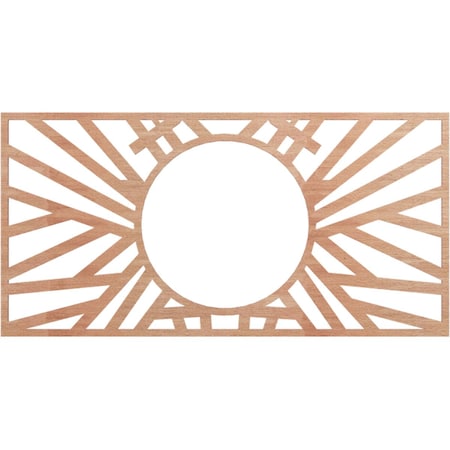 Ekena Millwork Hoover Wood Fretwork Pierced Ceiling Medallion, Cherry, 28"W x 14"H x 10 3/8"ID x 3/8"T CMWP28X14X0375HOCH